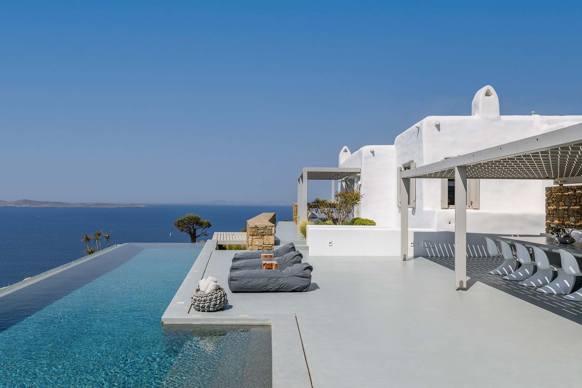 Villa Daria Mykonos - Vue extérieure de la villa avec piscine