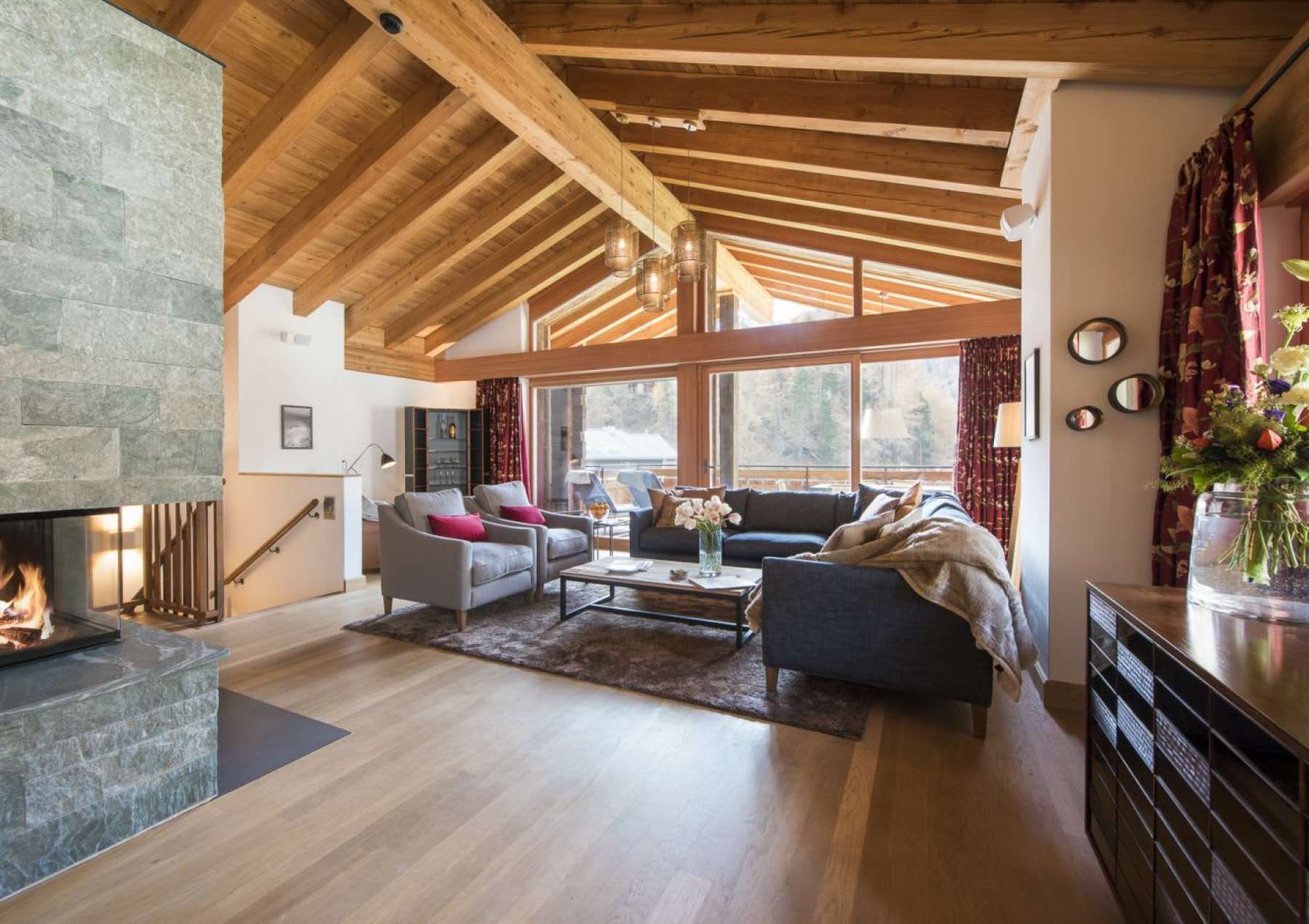 Chalet Theobald Zermatt - vue intérieure